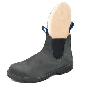NEW BLUNDSTONE MEN'S CHELSEA BOOT, RUSTIC BLACK, 6 US